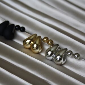 Set de Boucles d’oreilles goutte métallisées